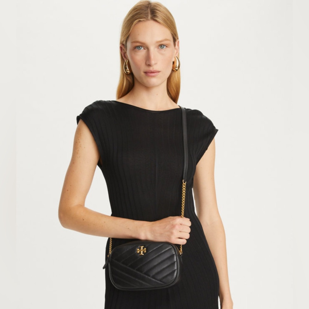 TORY BURCH 🖤BLACK🖤 SOFT QUILTED LEATHER CROSSBODY BAG 🌟EUC🌟 - Picture 15 of 17